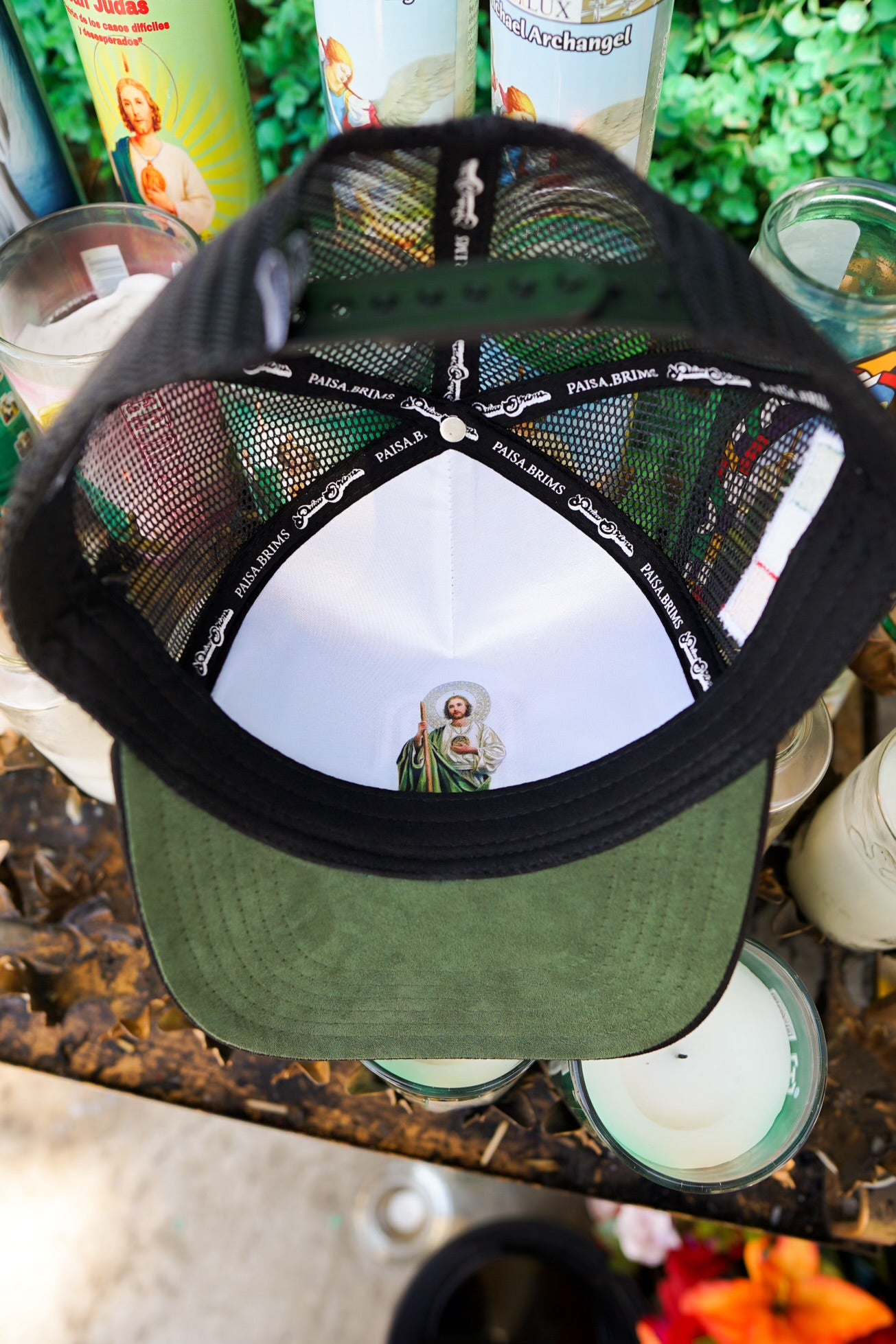 Black/green Mexico trucker hat